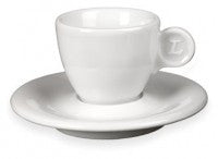 Lucaffe total white cappuccino cup & Saucer.